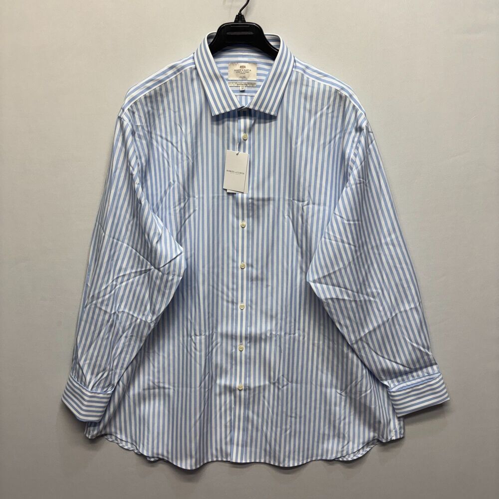 NWT Hawes & Curtis Men Dress Shirt Size 20 - 38 French Cuffs Classic Fit C100 22